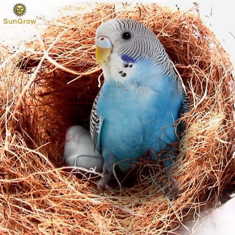 SunGrow Finch Coconut Fiber, Loose Bedding Substrate for Birds Nest Cages, Nesting Material for Budgie Hummingbird Canary Parakeet, 1.5 oz - Image 4