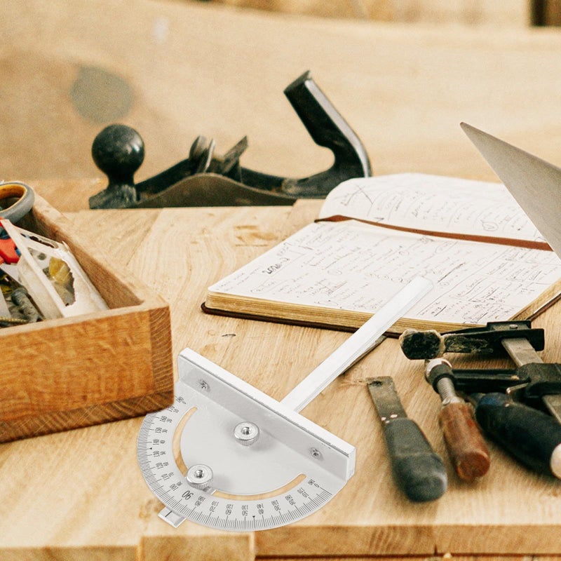 Angle Finders Gauge Protractor Miter Track Saw Guide Precision Angle Ruler T Slot Compatible Woodworking Measuring Tool Black - Image 5