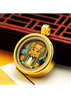 Generic Tibetan Thangka Necklace Hand-Painted Titanium Pendant Fifth Master 