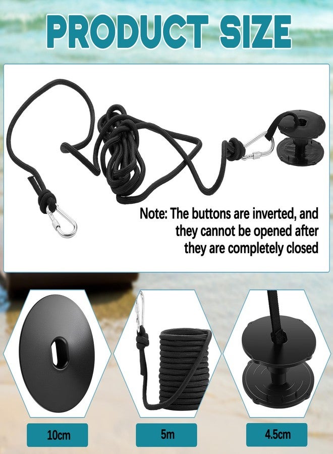 SATINIOR 2 Pcs Foam Floating Mat Tether Kits, Includes 1 Galvanized Grommet and 1 Pcs 16. 4' Cord, Foam Lake Mat Cord Secure Mooring Prevent Drifting Away, for All Foam Water Pads - Image 2
