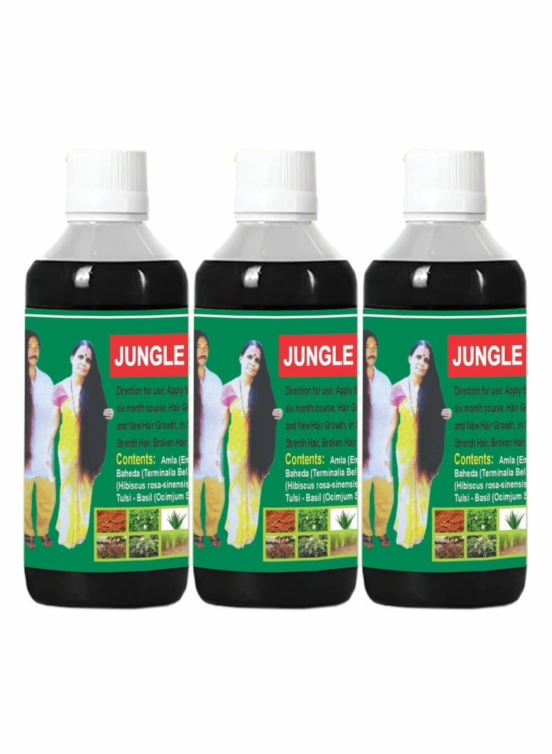 Jungle Pure Adivasi Ayurvedic Herbal Hair Oil for Nourished Hair – 500ml Pack Of 3