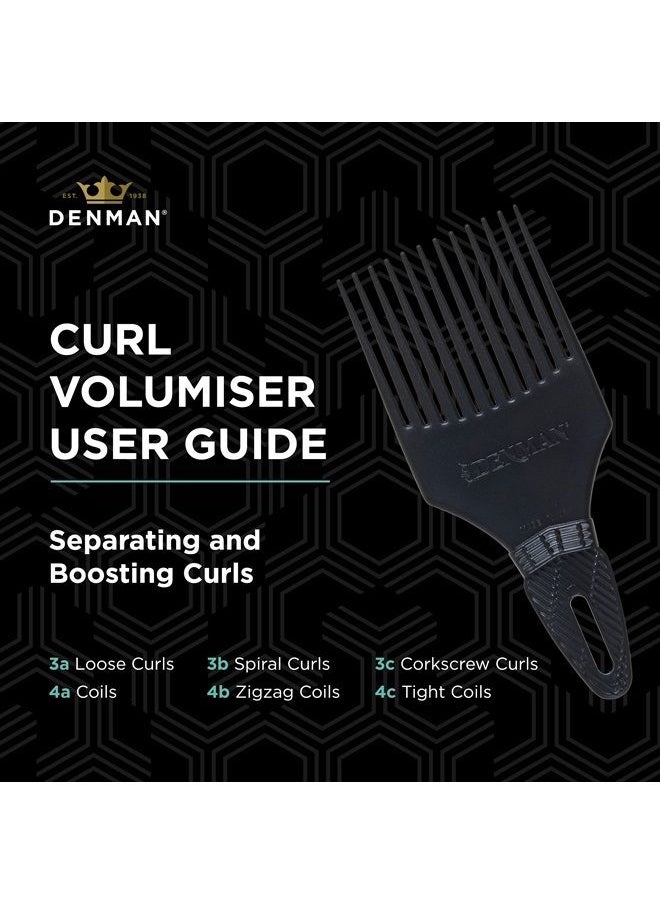 Jack Dean by Denman D17 Afro Comb/Curl Tamer Black