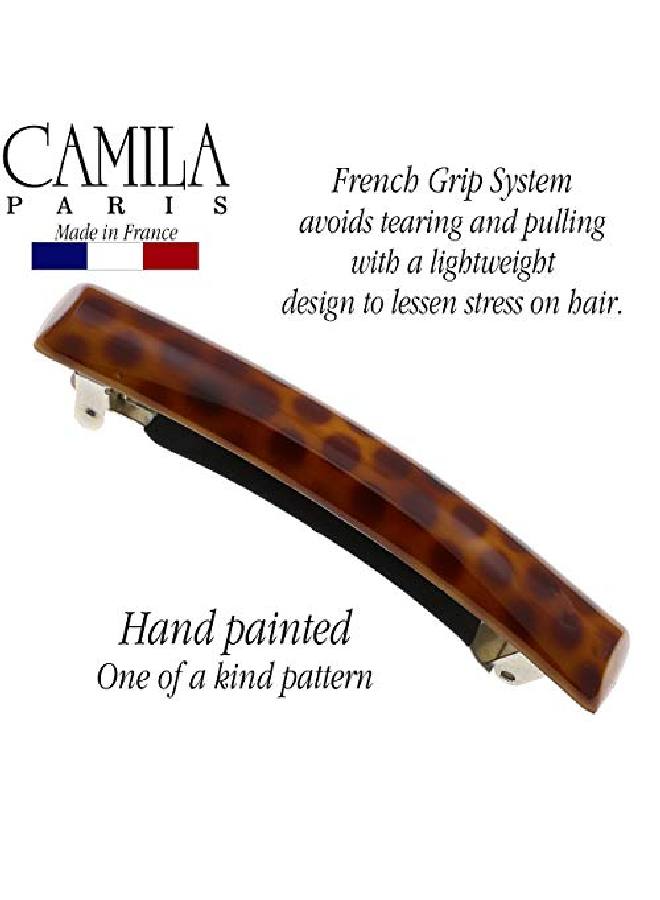 CAMILA Paris Mp999 French Hair Barrette Clip For Girls Polka Dots Rubberized Metal Clasp Strong Hold Grip Hair Clips For Women No Slip Durable And Styling Girls Hair Accessories Made In France - Image 3