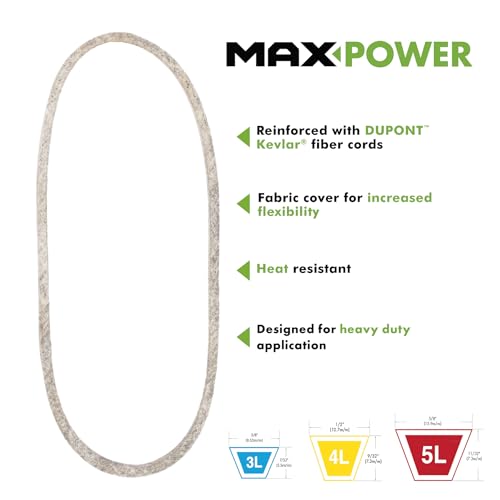 Maxpower 347541 Premium Belt Reinforced with Kevlar Fiber Cords, 1/2" x 98" - (Belt color vary) - Image 3