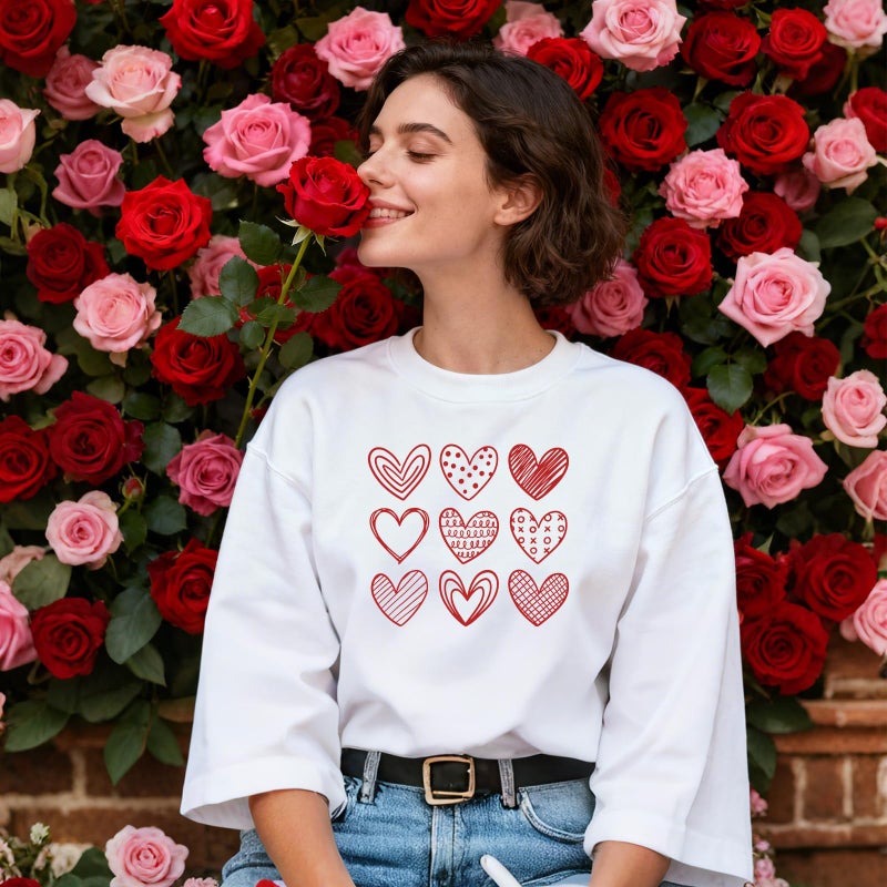 Shejdgart Dtf Transfers Ready to Press - 30 Pcs Valentines Day Bow Iron on Patches for T-Shirts, Love Heart Iron on Stickers Heat Transfer Vinyl Decals for DIY Fabric Clothes Decor - Image 4