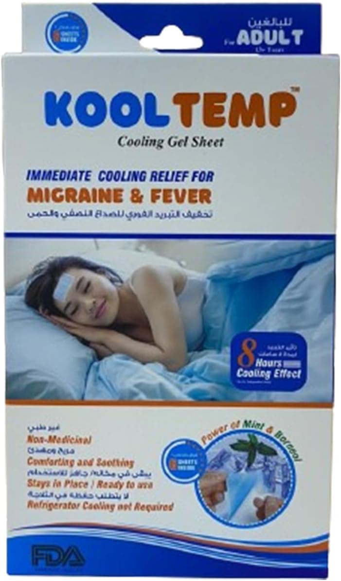 Kool Temp Cooling Gel Sheet for Migraine & Fever - Image 1