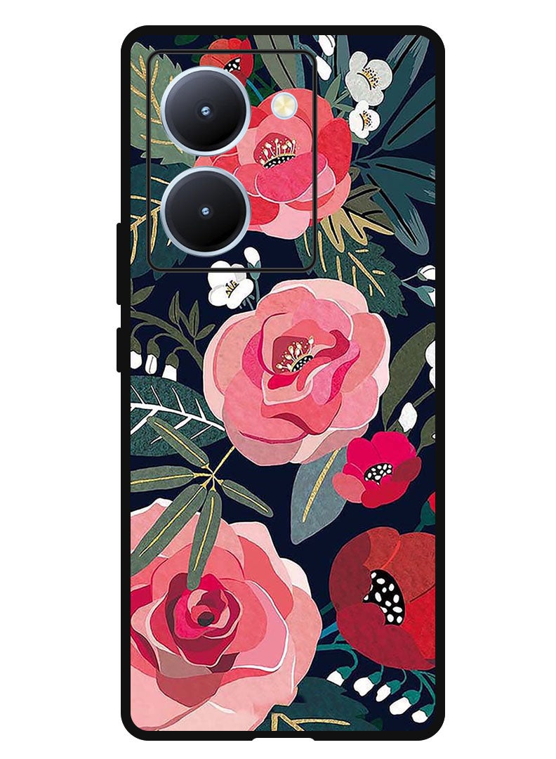 Theodor Protective Case Anti Scratch Shock Proof Bumper Cover For ViVo Y78 China Flowers and leaves - Image 1