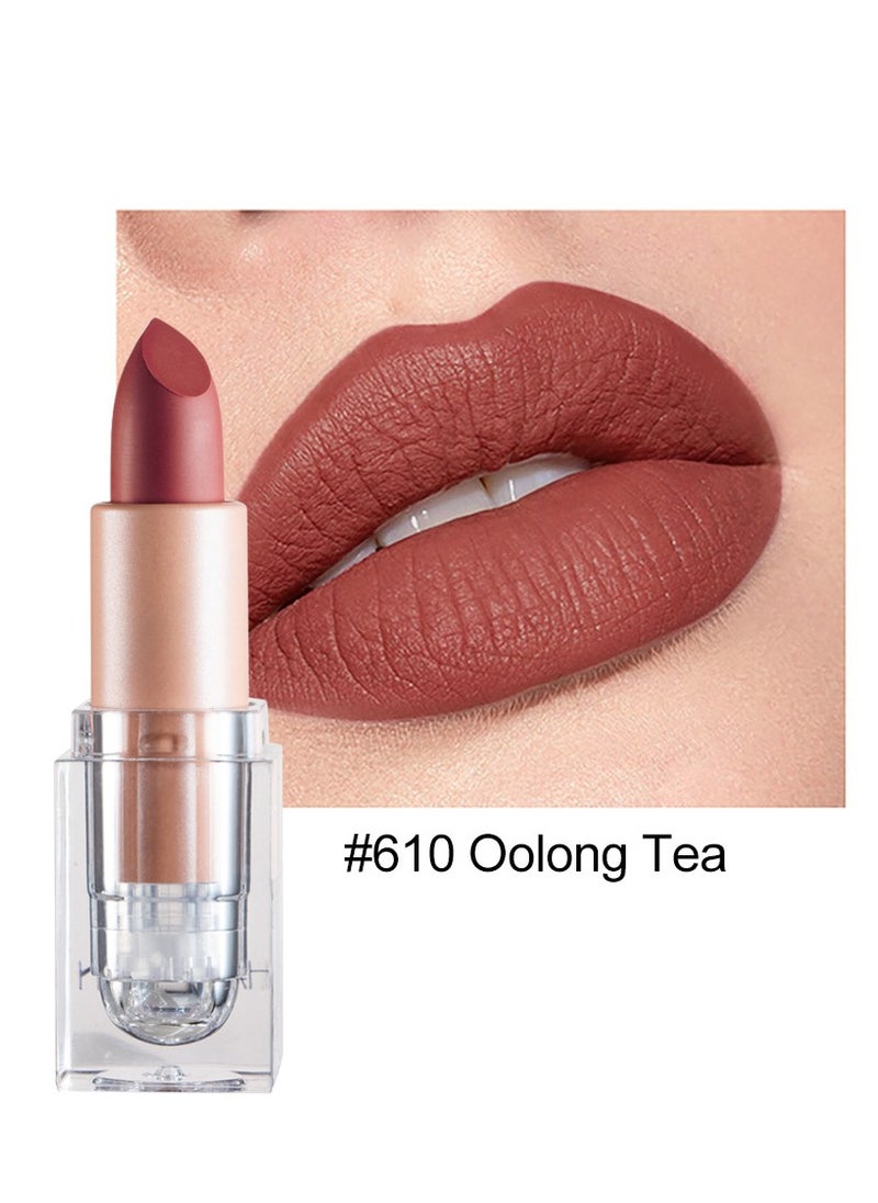 Handaiyan Lipstick For Women Matte Lipsticks Long Lasting Moisturizing Long Wear Waterproof 24 Velvet Ice Cube Lip Stain Makeup Tint Nude Superstay Original Highly Pigmented Nourishing Non-Drying  - Image 1