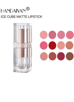 Handaiyan Lipstick For Women Matte Lipsticks Long Lasting Moisturizing Long Wear Waterproof 24 Velvet Ice Cube Lip Stain Makeup Tint Nude Superstay Original Highly Pigmented Nourishing Non-Drying  - Image 3