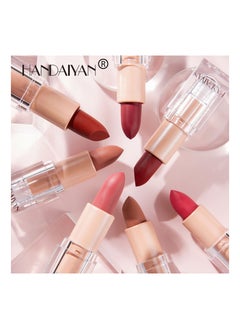 Handaiyan Lipstick For Women Matte Lipsticks Long Lasting Moisturizing Long Wear Waterproof 24 Velvet Ice Cube Lip Stain Makeup Tint Nude Superstay Original Highly Pigmented Nourishing Non-Drying  - Image 5