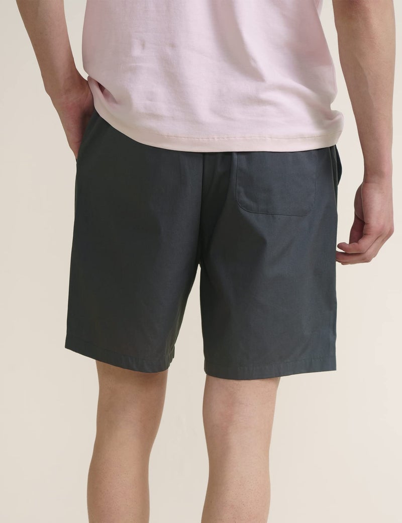 DAMENSCH Cotton Lounge Shorts for Men, Elasticated Waistband, Bermuda, Relaxed Fit Half Pant, Home Shorts for Man-Glide Grey-L - Image 4