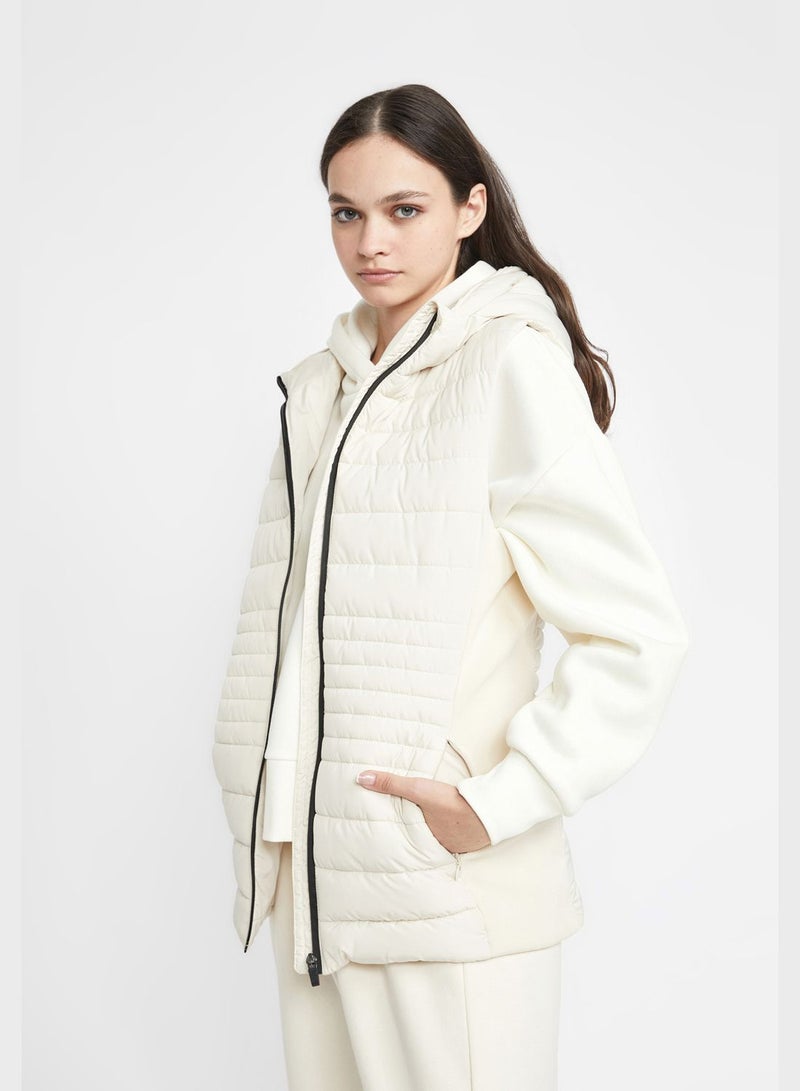 DeFacto Water-Repellent Slim Fit Hooded Sport Puffer Vest - Image 2