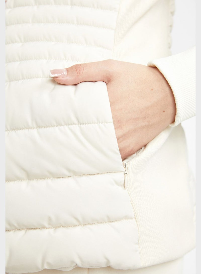 DeFacto Water-Repellent Slim Fit Hooded Sport Puffer Vest - Image 3