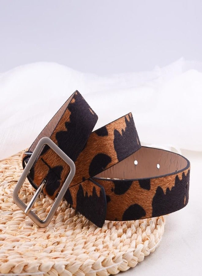 حزام جلدي عتيق بنقشة جلد البقر، مناسب للجينز والسراويل، إكسسوارات رعاة البقر العصرية من حقبة الألفية الجديدة للنساء والفتيات، أحزمة غربية رفيعة للتنانير والفساتين، أحزمة جلدية قابلة للتعديل للنساء والفتيات، أزياء رعاة البقر. - Image 4