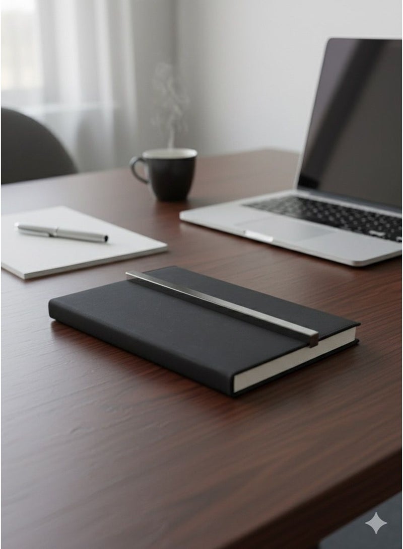 Premium Black A5 Leather Notebook – Sleek & Professional Design - Image 3