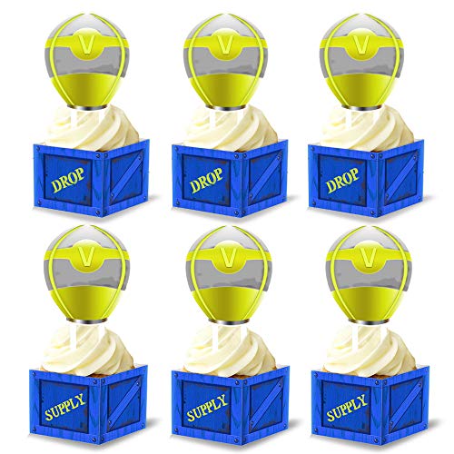 Tobbetter Video Game Party Cupcake Topper Wrapper 20 Sets For Game Birthday Party Decoration - Image 1
