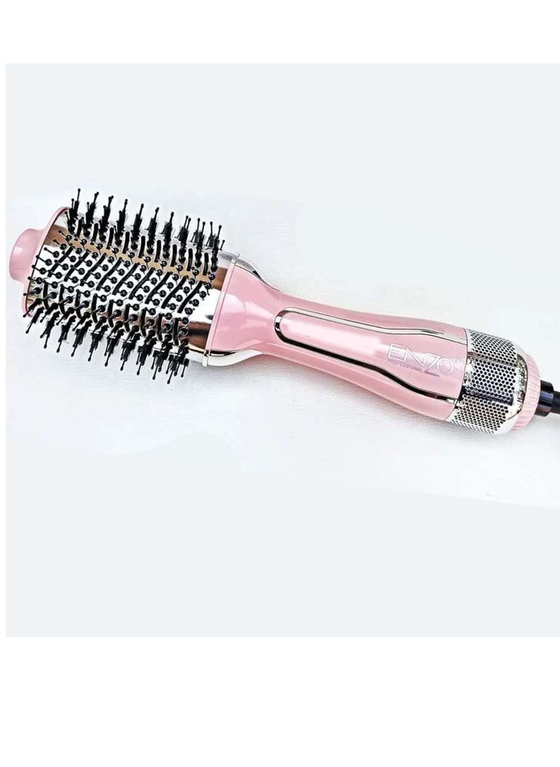 ENZO - The hair dryer dries and maintains hair moisture and reduces styling time. EN-4115 brush, for women and girls, with an elegant design for easy use at home or as a hairdresser. Fast performance for styling fine and curly hair. - Image 1