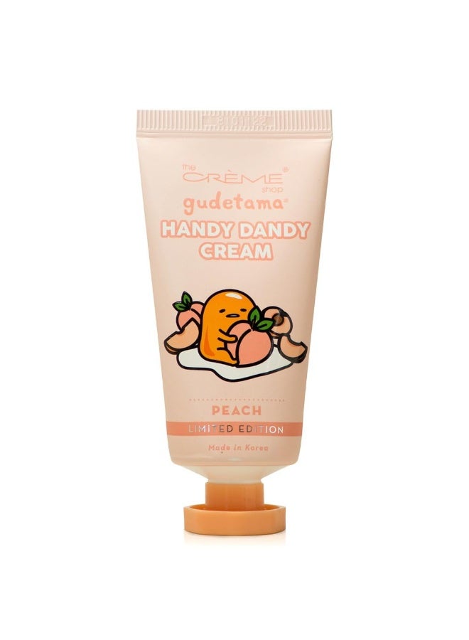 The Crème Shop Korean Cute Scented Pocket Portable Soothing Advanced Must-Have on-the-go x Sanrio Hello Kitty Handy Dandy Cream (Peach) Size: 1.69 Ounce (Pack of 1)