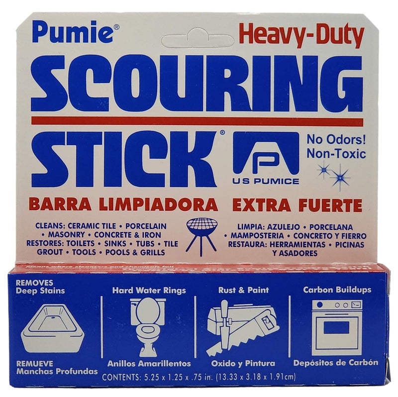 Pumie PUMIE Pumice Scouring Stick for Cleaning Toilet Rings Stain Hard Water Rings Tough Bathroom Pools Tubs Extra Strong Heavy Duty Pumice Stone for Toilet Cleaning Rust Grills Ovens Pack of 12 