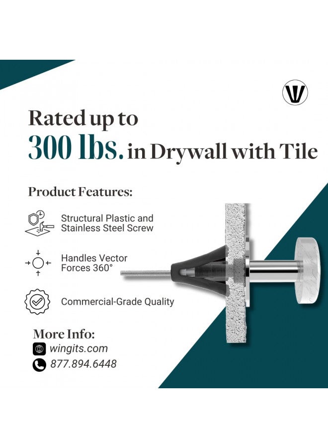 WingIts RC-MAW35-6 Master Anchor for Drywall Size 6-Pack Color Name: Stainless Steel 6 Unit Count Type: Per Pack - Image 3