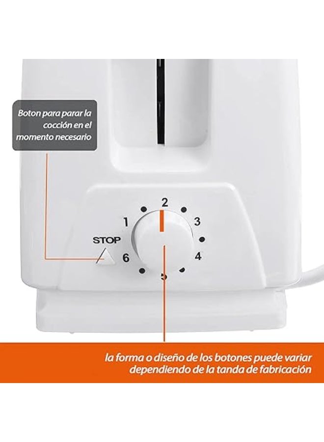 D L C DLC 37552 Toaster Maker | 2-Slice Bread Toaster | 1300W High Power | Adjustable Browning Control | Auto Pop-Up | Compact Design - Image 3