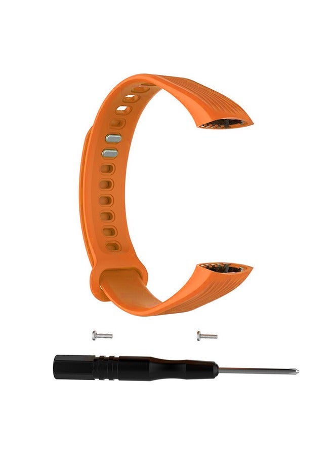 Glory 3 Silicone Watch Replacement Wrist Strap Orange - Image 2
