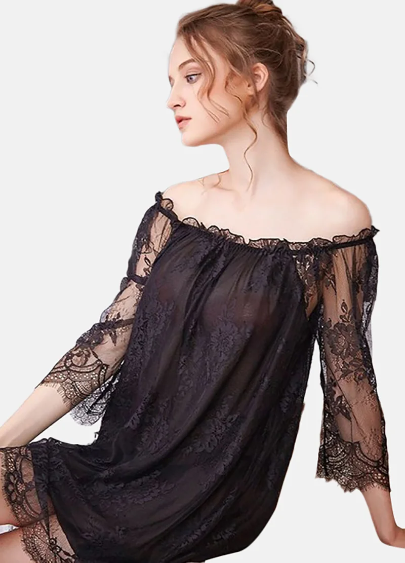 يونيكي Black Solid Babydoll
