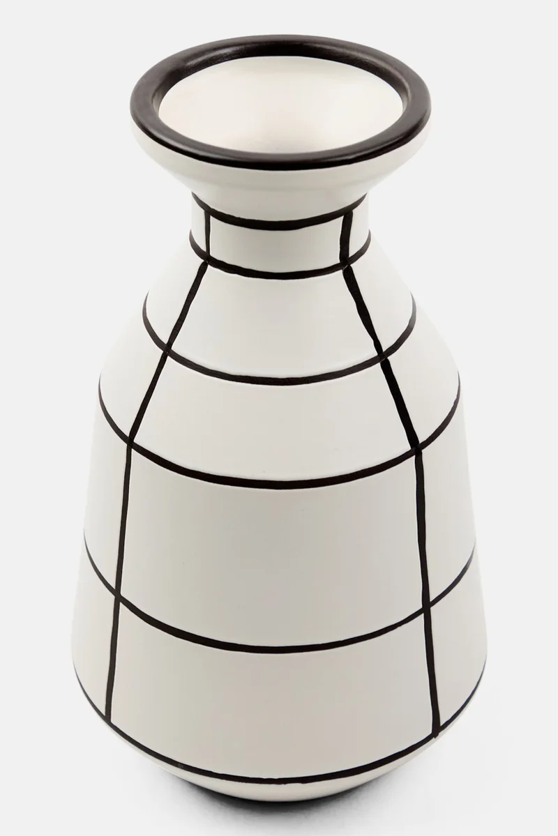 Muy Mucho Ceramic Flower Vase, White
