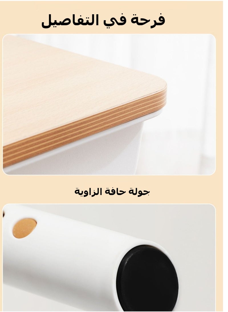 شو وو - طقم مكتب وكرسي للأطفال الصغار، طاولة دراسة تعليمية متعددة الوظائف للأطفال، ارتفاع قابل للتعديل، تخزين مدمج، تجميع بدون أدوات، تصميم عصري، لفنون الأطفال والحرف اليدوية والواجبات المنزلية - Image 1