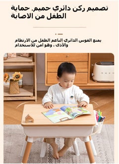 شو وو طقم مكتب وكرسي للأطفال الصغار، طاولة دراسة تعليمية متعددة الوظائف للأطفال، ارتفاع قابل للتعديل، تخزين مدمج، تجميع بدون أدوات، تصميم عصري، لفنون الأطفال والحرف اليدوية والواجبات المنزلية  - Image 5