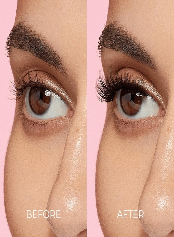 Impress KISS imPRESS Falsies Press On Self Adhesive Eyelashes, 12mm - 14mm Glam Volume Press On Lashes, Black, No Glue Needed, Invisible Band, 12 Lash Clusters - Lavish - Image 4