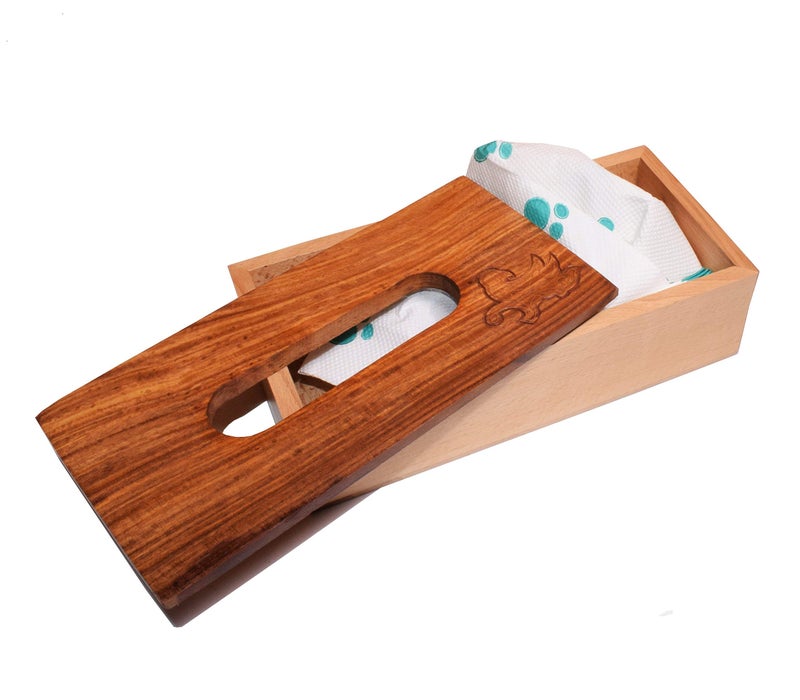 Hashcart Beach Wood 1 Piece Napkin Holder Tissue Dispenser - Standard, Multicolor - Image 3