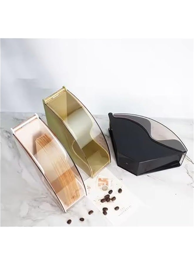 Beauenty Coffee Filter Holder and Storage Box With Cover for 100 Paper Filters, Tapered Filter Paper Box With Stand, Space-Saving Coffee Station, Home and Office Organizer - Image 5
