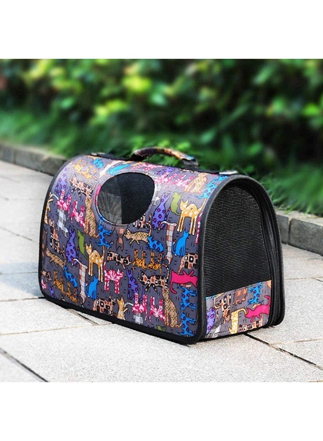 Generic Pet Carrier Travel Tote Bag For Dog/Cat/Puppy Lightweight Luxury Folding Airplane Bag With Soft Cushion, Portable/Folding L X W X H 15”X 6.5"X 8.5" Small Size (Color May Vary)  - Image 1
