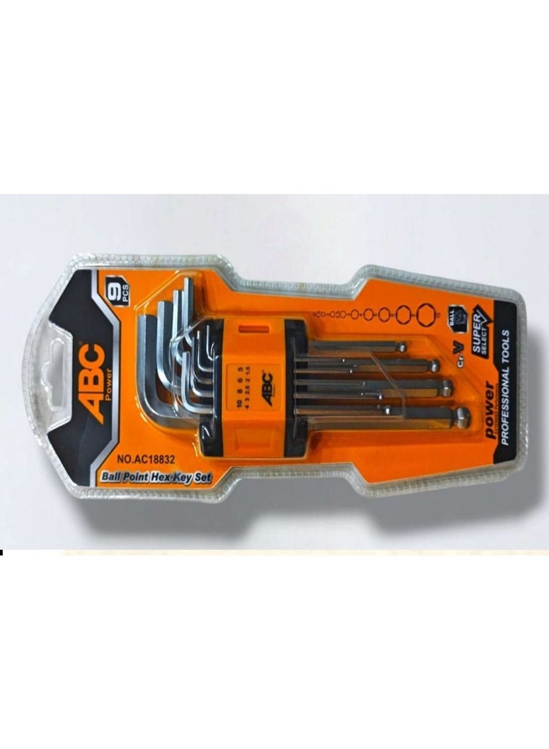 اي بي سي طقم مفتاح ألن (إنكيه) 9 قطع بلي صغير – ABC AC18832