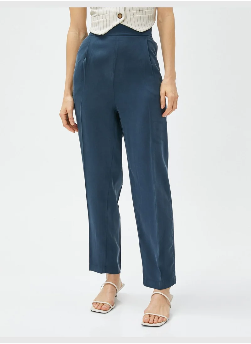 KOTON Silky Fabric Elastic Waist Trousers