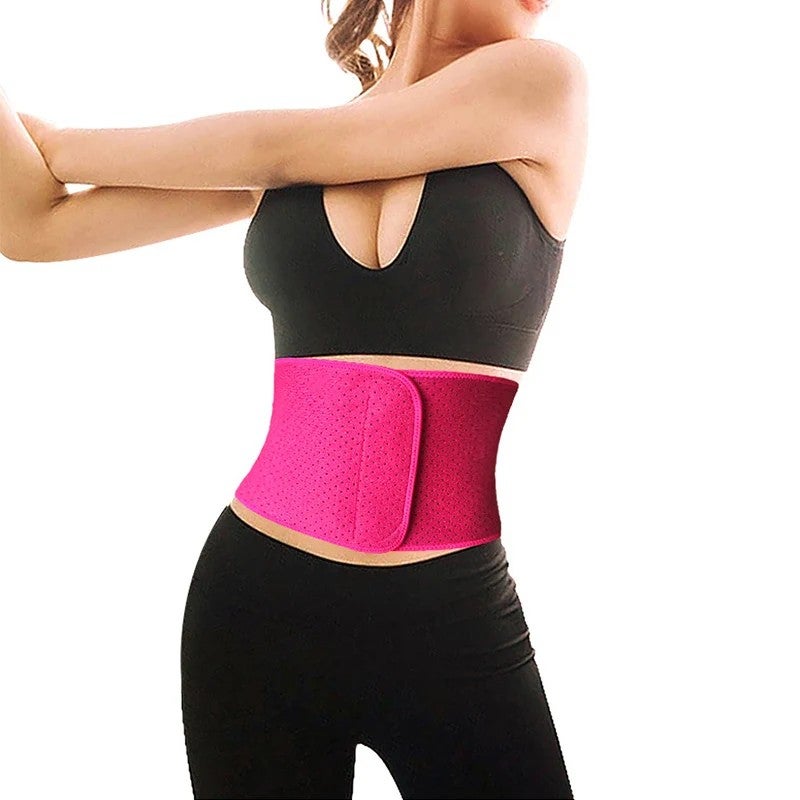 Bluejw Women's Breathable Slimming Waist Trainer Belt - Sweat Waist Trimmer Stomach Wrap Belly Band for Weight Loss - Image 2
