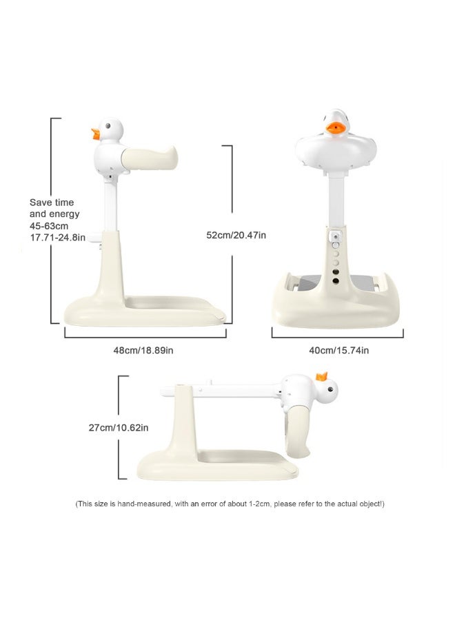 كيلا حامل استحمام للأطفال بارتفاع قابل للتعديل مع قاعدة مضادة للانزلاق، حامل حمام محمول قابل للطي لسلامة الرضيع، دعامة استحمام واقفة للأطفال الصغار للاستحمام وحوض الاستحمام للرضع من عمر 8 إلى 36 شهرًا - Image 3