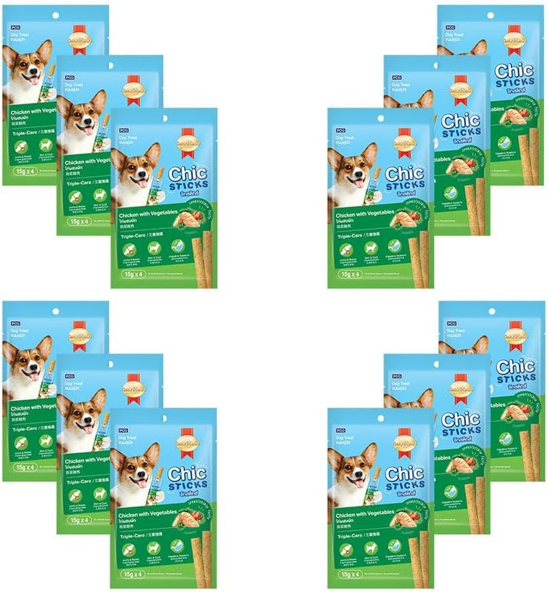 SmartHeart علاج الكلاب سمارتهارت شيك ستيكس - دجاج مع خضروات - Image 2