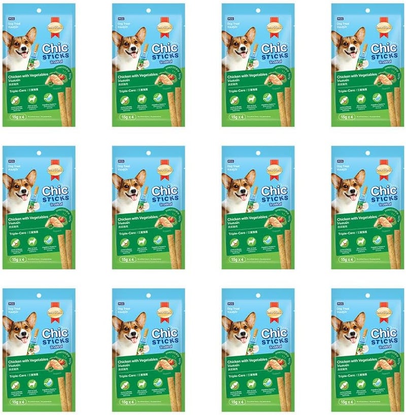 SmartHeart علاج الكلاب سمارتهارت شيك ستيكس - دجاج مع خضروات - Image 1