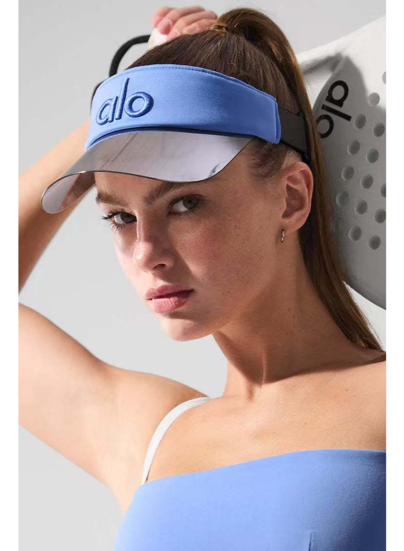 alo Alo Yoga Sun Visor Hat for Outdoor Sports, Tennis, Golf, and UV Protection with Built-in Mesh Sweatband - Image 1