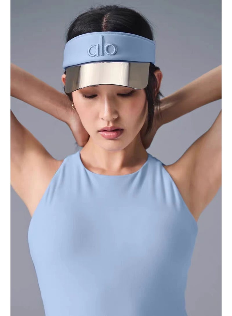 alo Alo Yoga Sun Visor Hat for Outdoor Sports, Tennis, Golf, and UV Protection with Built-in Mesh Sweatband - Image 3