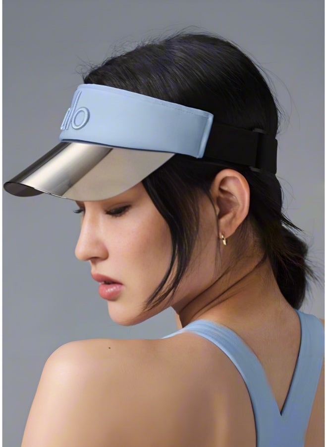 alo Alo Yoga Sun Visor Hat for Outdoor Sports, Tennis, Golf, and UV Protection with Built-in Mesh Sweatband - Image 4