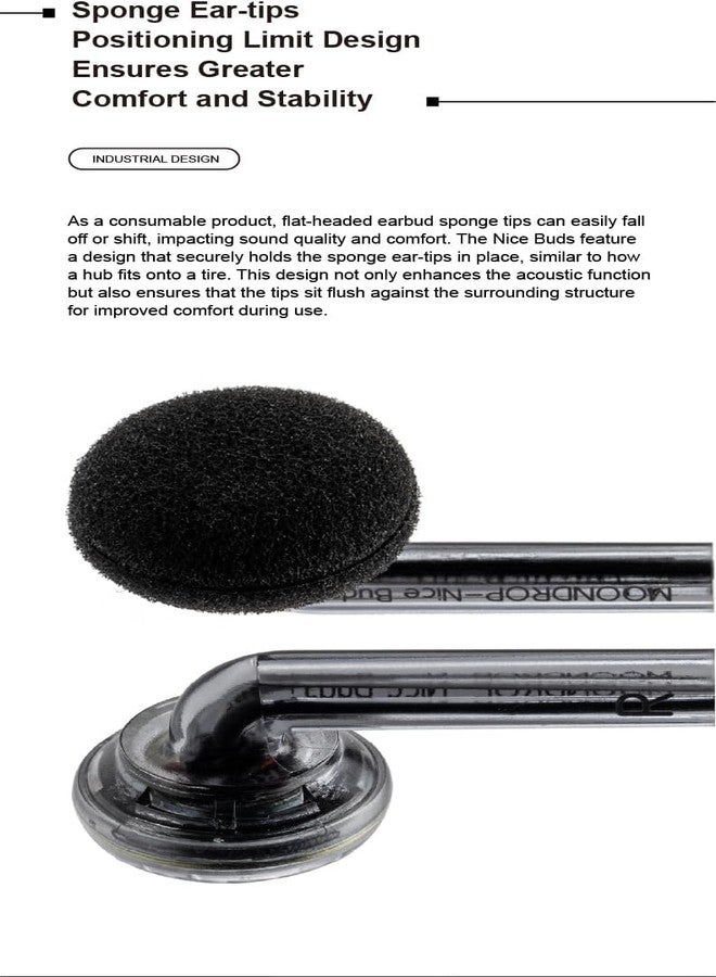 Moondrop Nice Buds Flat-Headed Earbuds with 3.5mm Stereo Plug (Transparent with Mic) - Image 5