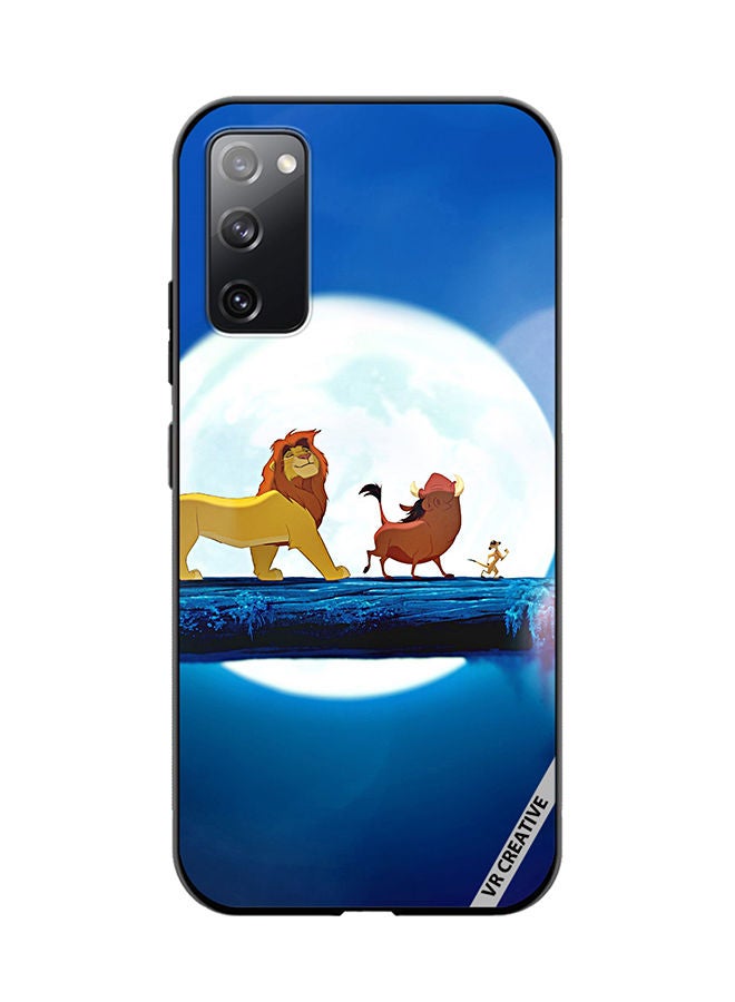 VR CREATIVE Protective Case Cover For Samsung Galaxy S20 FE 5G Lion King Design Multicolour - Image 1