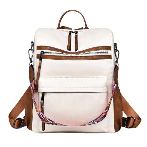 Dora & Liz Womens Backpack Purse Leather Fashion Travel Backpack Purse for Women Designer Ladies Shoulder Bags - Image 1