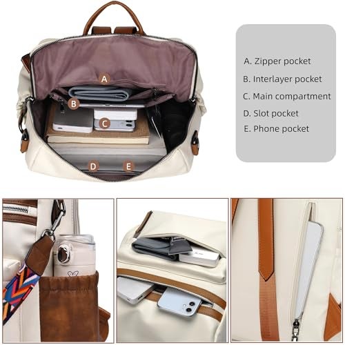Dora & Liz Womens Backpack Purse Leather Fashion Travel Backpack Purse for Women Designer Ladies Shoulder Bags - Image 4