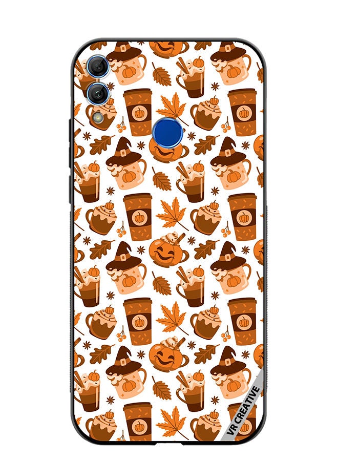Protective Case Cover For Honor 10 Lite Coffee Of Different Type Cozy Print Autumn Mood Design Multicolour