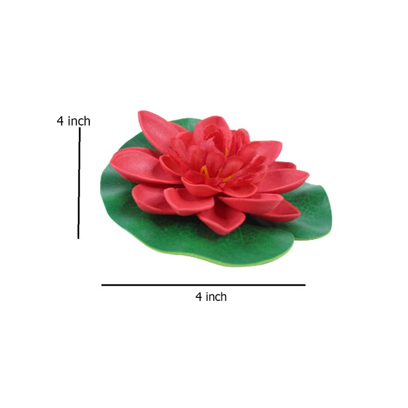 Wonderland Set of 6 Multicolour Artificial Floating Lotus in Water - Image 3