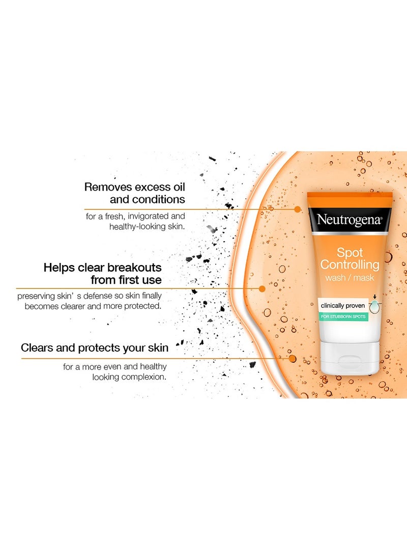 Neutrogena Spot Controlling Face Wash & Mask 150ml 150ml - Image 2